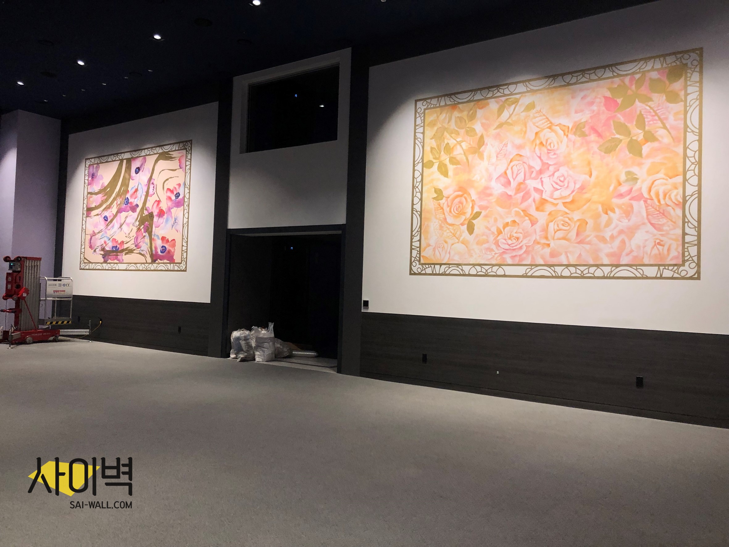 아스티 호텔 연회장 인테리어 벽화 시공 사진 3